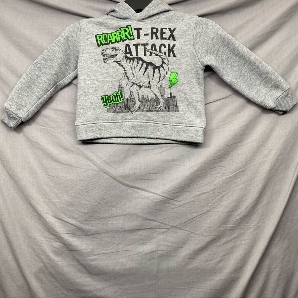 Swiggles T-Rex Hoodie Gray‎ Size | 4T